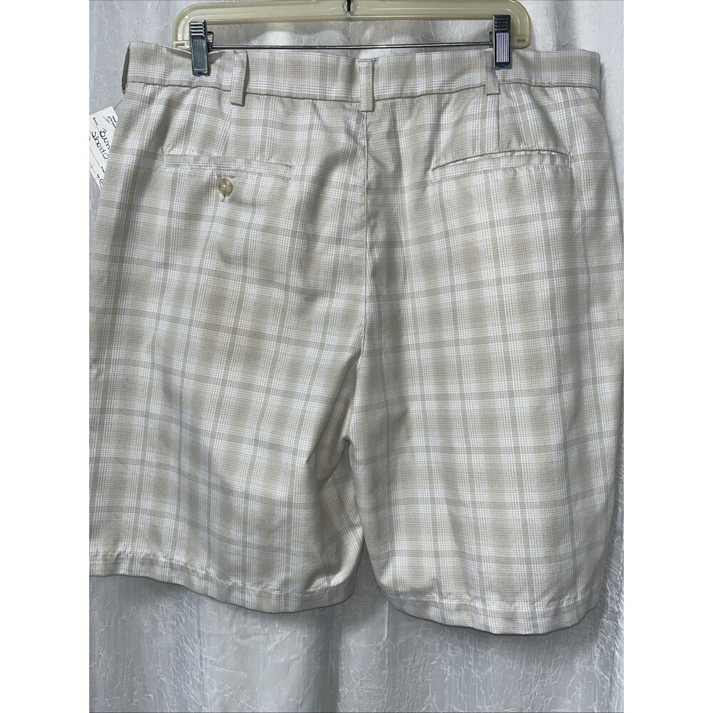 Ben Hogan Performance Golf Plaid White/Tan Shorts Men's Size 38 - Picture 4 of 6